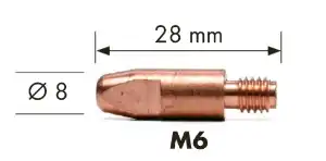 Снимка на Токова дюза M6 - 28 mm