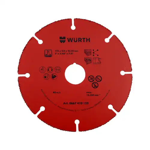 Снимка на Твърдосплавен диск за ъглошлайф 
