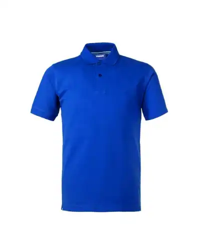 Снимка на Тениска с яка LION 100% памук кралско синя