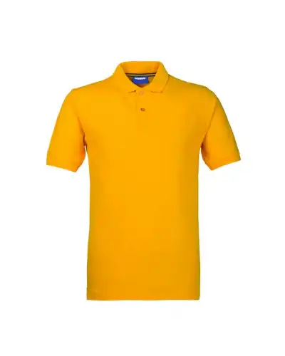 Снимка на Тениска с яка LION 100% памук жълта