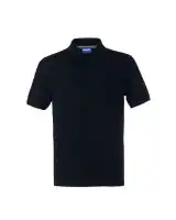 Снимка на Тениска с яка LION 100% памук черна