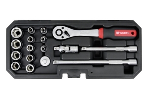 Снимка на Комплект инструменти 1/4" 17ч. RED STRIPE