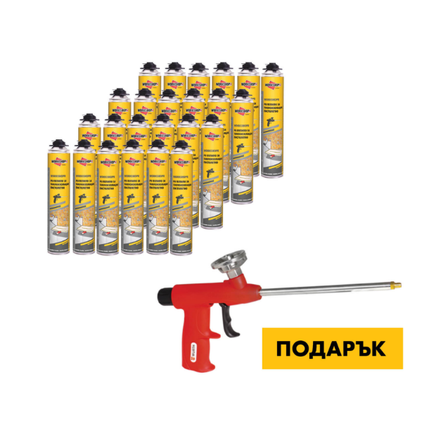 Снимка на  24xWorkshopr леп. за топлоизолация пист.+ пистолет