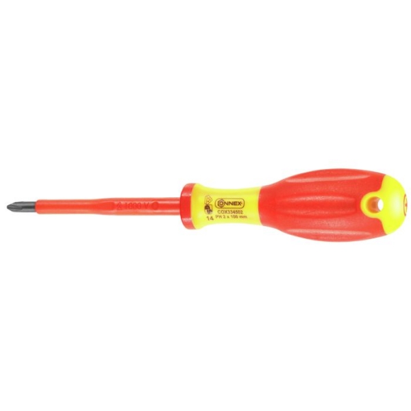 Снимка на Отвертка изолир.1000V кръст.PH2x100mm COX