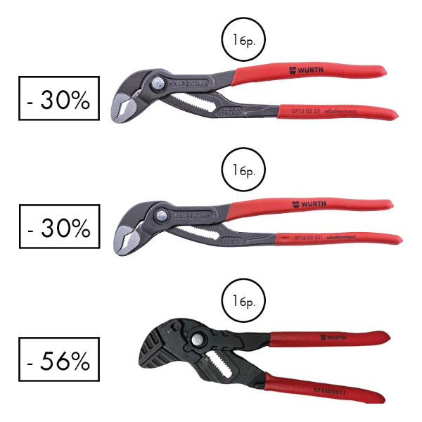 Снимка на  1+1хКлещи водопроводни Cobra 250,300 мм+1хКлещи ключ 180мм