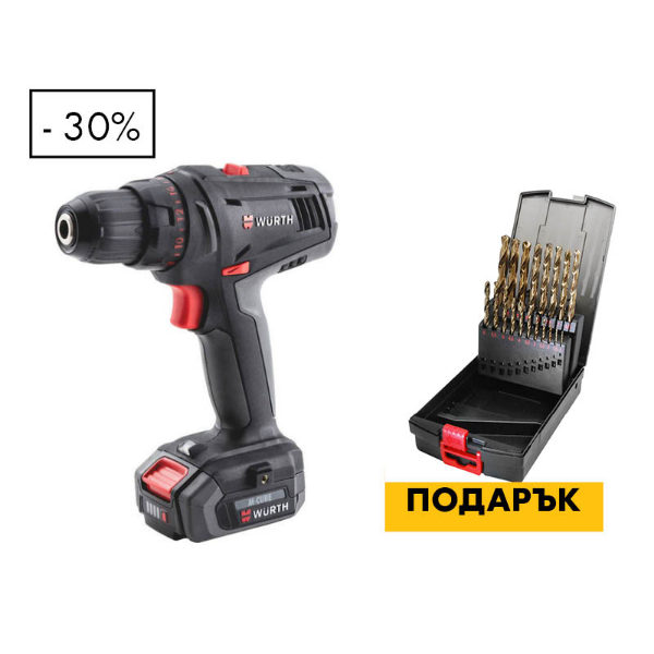 Снимка на Аку. винт ABS12 COMPACT M-CUBE + K-т свредла HSCO