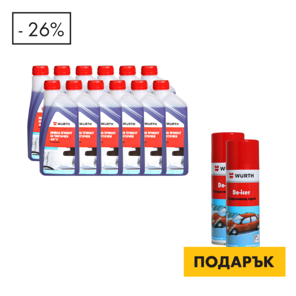 Снимка на 12xЗимна теч. чист.Етнл.конц.1l+2x De-icer 200мл
