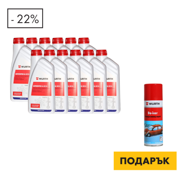 Снимка на 12 x Антифриз концентрат G12 1л + De-icer 200мл