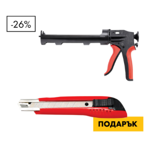 Снимка на Пистолет за картуши310мл+Макетен нож 18 мм