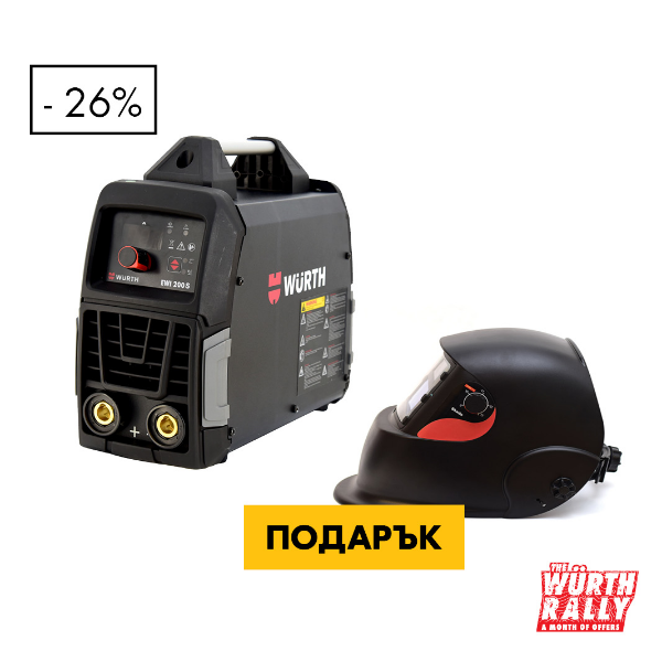 Снимка на Инверторен заваръчен апарат РЕДЗ EWI 200-S+ Соларен заваръчен шлем ”WELDO”