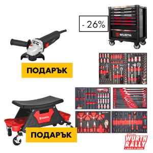 Снимка на Количка за инструменти 7 чекмеджета 219ч+Автомонтажен стол + Ъглошлайф EWS 14-125