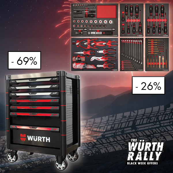 Снимка на Количка 7 чекм. Wurth + инструм. 127ч. ZEBRA