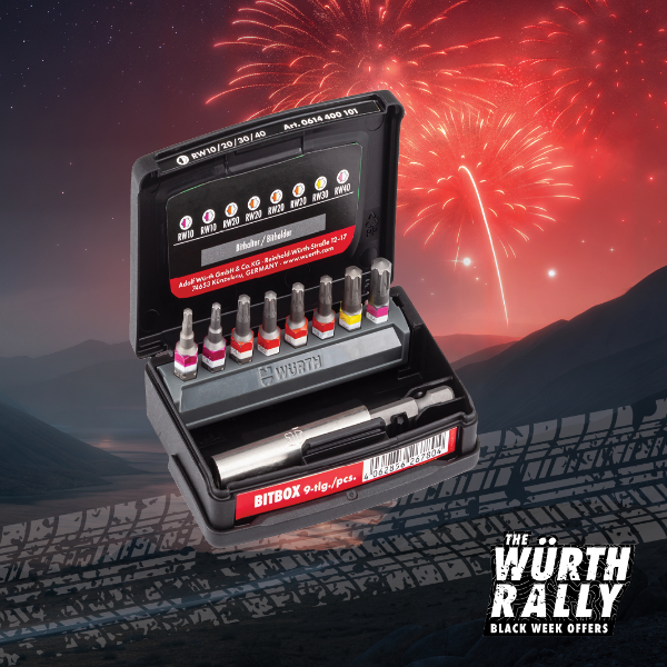 Снимка на К-т 9ч. Накрайници RW 10-40 с удължител WURTH