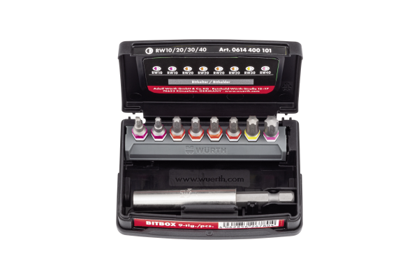 Снимка на К-т 9ч. Накрайници RW 10-40 с удължител WURTH