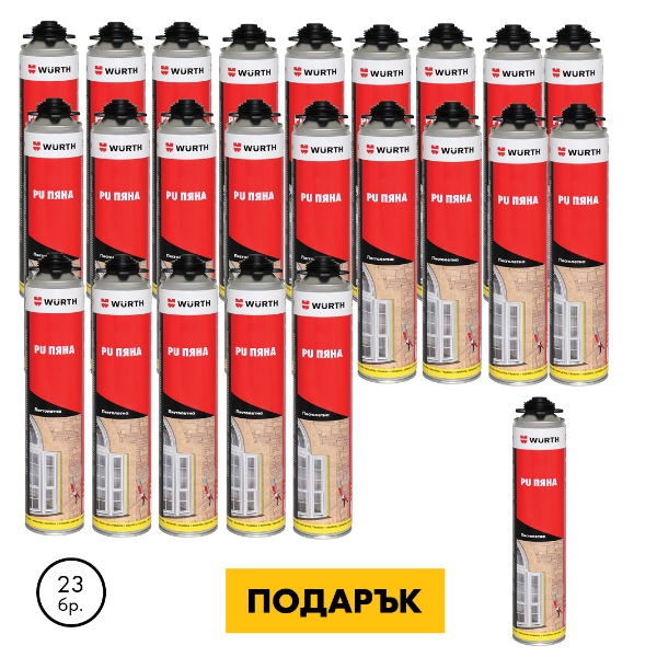 Снимка на 23+1xПистолетна PU пяна 750 мл