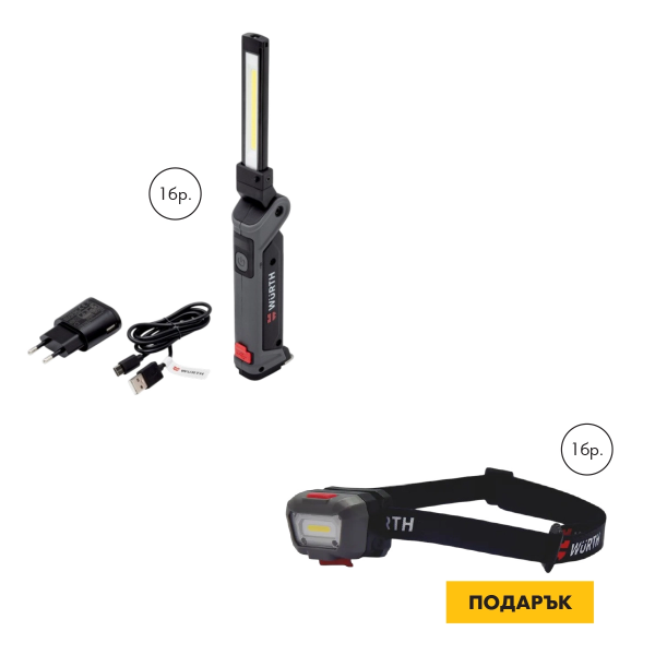 Снимка на Акумулаторна LED лампа ERGOPOWER BEND + акумулаторна LED лампа челник Mini
