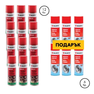 Снимка на 12 x Спрей Rost Off + 6 x Обезмаслител спирачки