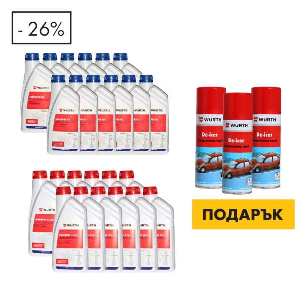 Снимка на 12+12 Антифриз, концентрат, G11+G12 1 л + De-icer